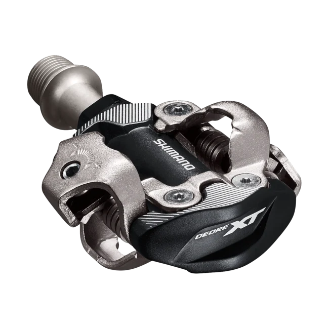 Shimano XT M8100 Deore Clipless SPD Pedals with Cleats, Black / Silver (SM-SH51)