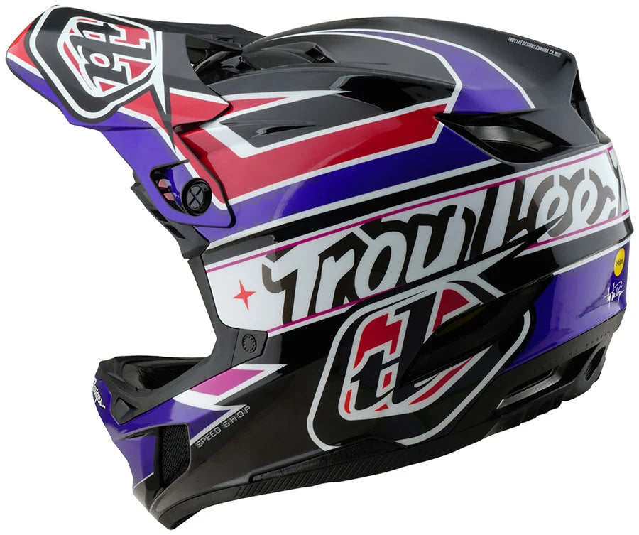 Troy Lee Designs D4 Polyacrylite Helmet Linear Black, Large