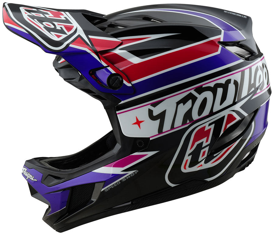 Troy Lee Designs D4 Polyacrylite Helmet Linear Black, Large