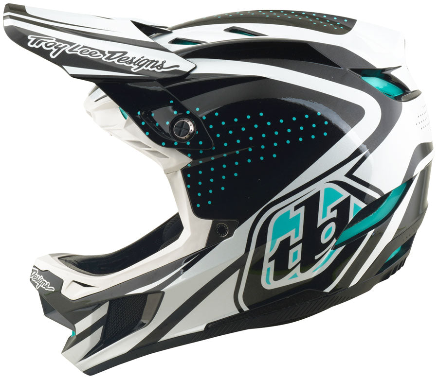 Troy Lee Designs D4 Polyacrylite Helmet The Line Charcoal / White, Large
