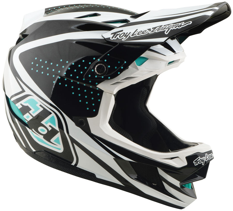 Troy Lee Designs D4 Polyacrylite Helmet The Line Charcoal / White, Large