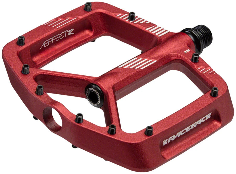 Race Face Aeffect R Pedals - Platform, Aluminum, 9/16", Red