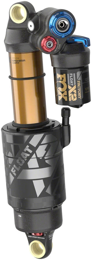 FOX FLOAT X2 Factory Rear Shock - Standard, 8.5 x 2.5", 2-Position Lever, Kashima Coat