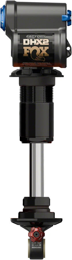 FOX DHX2 Factory Rear Shock - Trunnion Metric, 205 x 60 mm, 2-Position Lever, Hard Chromoly Damper Shaft