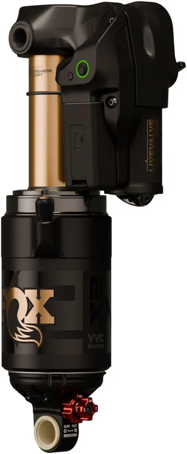 FOX FLOAT X2 Live Valve Neo Factory Rear Shock - Trunnion Metric, 225 x 75 mm, 6cc Spacer, Kashima Coat
