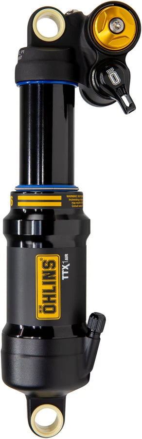 Ohlins TTX1 Air m.2 Rear Shock - Metric, 210mm x 55mm, Adjustable Volume Air Spring, Standard, Black