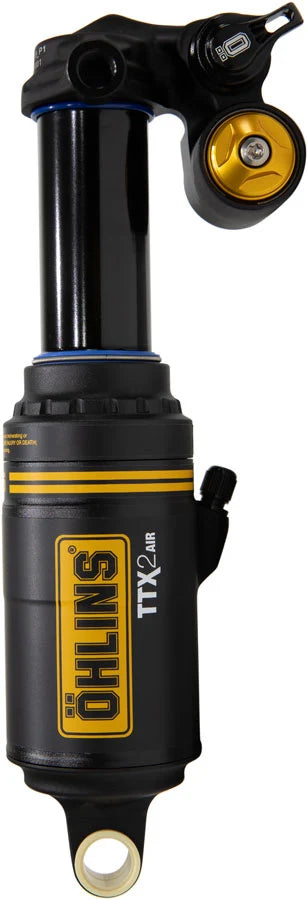 Ohlins TTX2 Air m.2 Rear Shock - Metric, 185mm x 55mm, Twin-Tube Damping Technology, Adjustable Volume Air Spring,
