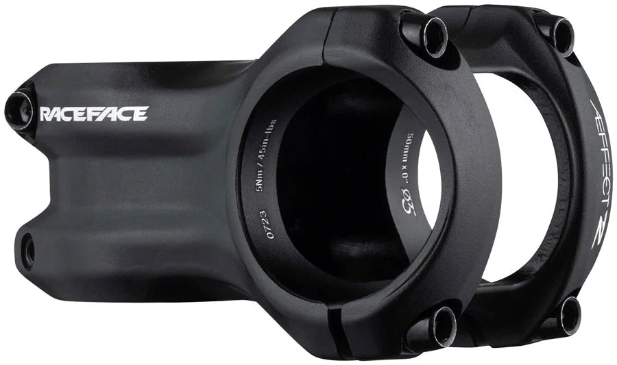 Race Face Aeffect R Stem - 50mm, 35 mm Clamp, +/-0, 1 1/8", Aluminum, Black