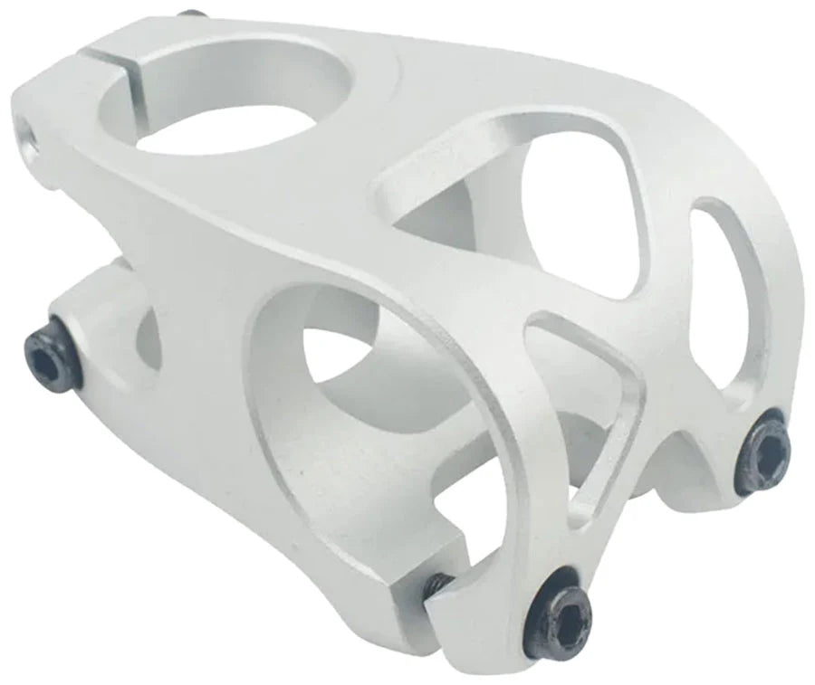 5DEV Aluminum 2-Bolt Stem - 40mm, 35mm Clamp (31.8 w/Included Shims), 0 Degree, 1-1/8", Raw
