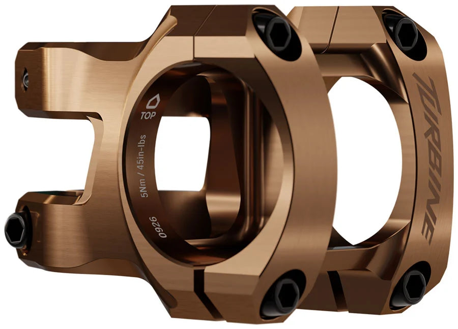 Race Face Turbine Stem - 40mm, 35mm Clamp, +/-0, 1 1/8", Kashmoney Gold