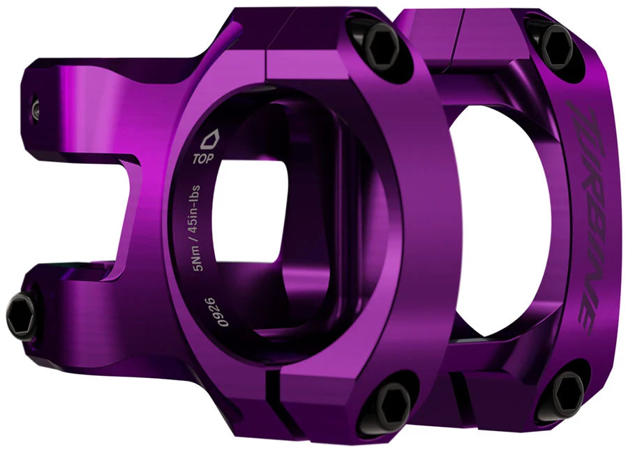 Race Face Turbine Stem - 40mm, 35mm Clamp, +/-0, 1 1/8", Purple