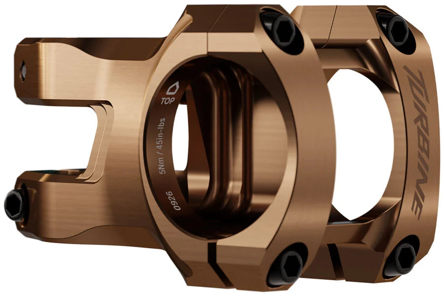 Race Face Turbine Stem - 50mm, 35mm Clamp, +/-0, 1 1/8", Kashmoney Gold