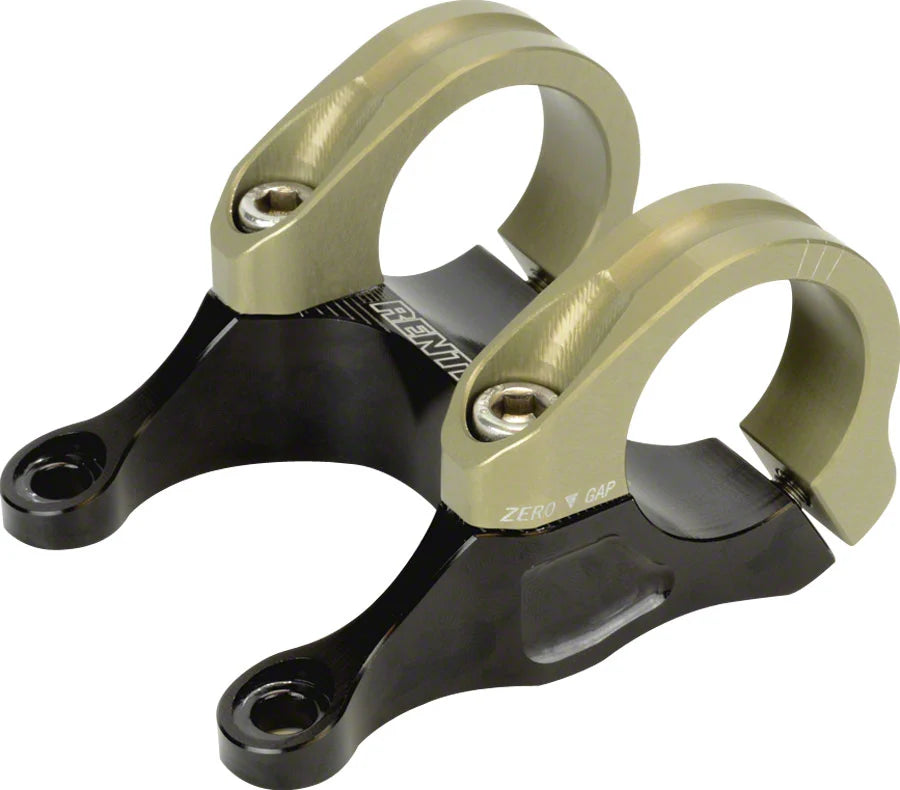 Renthal Integra 35 Stem - 45mm, 35 Clamp, +/-0, 1 1/8", Aluminum, Black/Gold