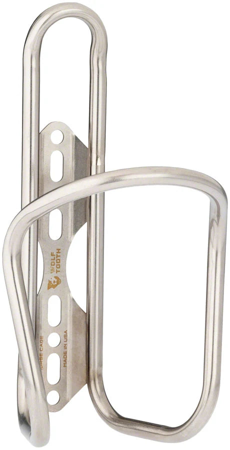 Wolf Tooth Morse Bottle Cage - Stainless Steel, Silver