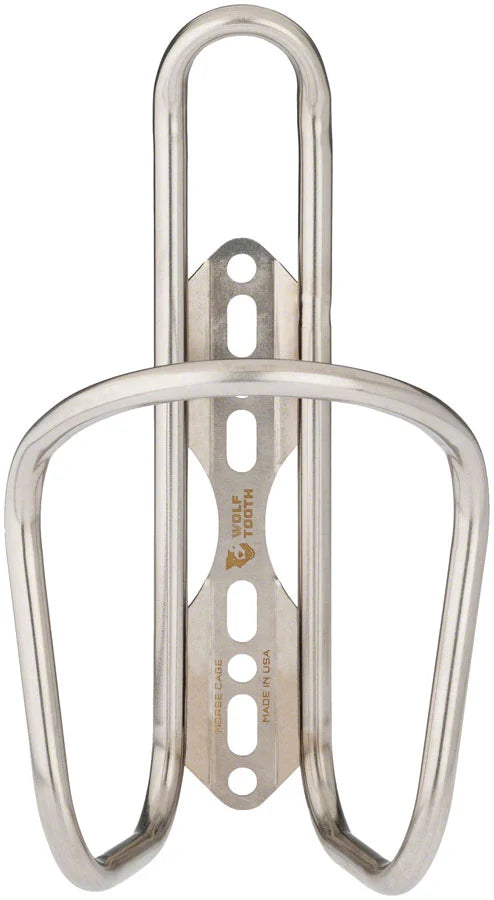 Wolf Tooth Morse Bottle Cage - Stainless Steel, Silver