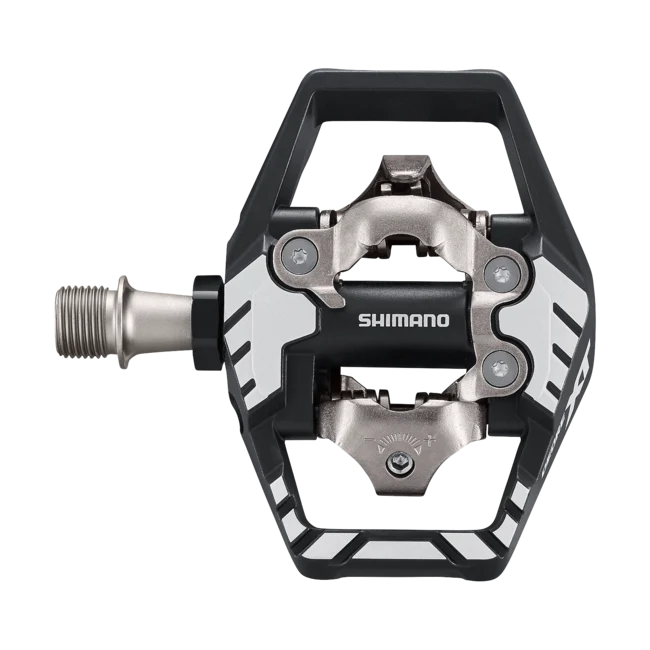 Shimano XT M8120 Deore Clipless SPD Pedals with Cleats, Black / Silver (SM-SH51)