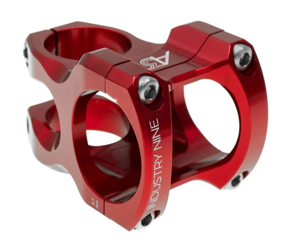 Industry Nine A35 Stem - 50mm, 35 Clamp, +/- 7, 1 1/8", Aluminum, Red
