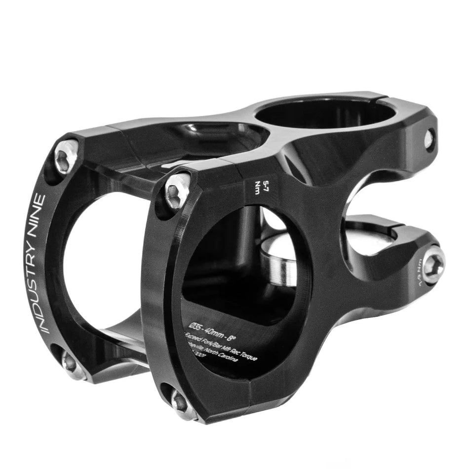 Industry Nine A35 Stem - 50mm, 35 Clamp, +/- 7, 1 1/8", Aluminum, Black